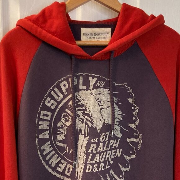 Ralph Lauren Denim & Supply Indian Chief Hoodie Size Large - Picture 2 of 7